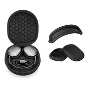 AirPods Max ブラック Smart Case付き Ultra Shell Luxury Leather Smart Case For AirPods Max