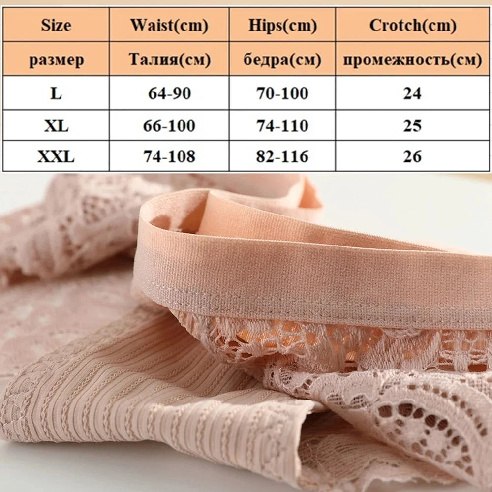 Seamless Women Hollow Out Panties Underwear Transparent Comfort Lace Briefs Low Rise Female Panty Soft Lady Lingerie Intimates