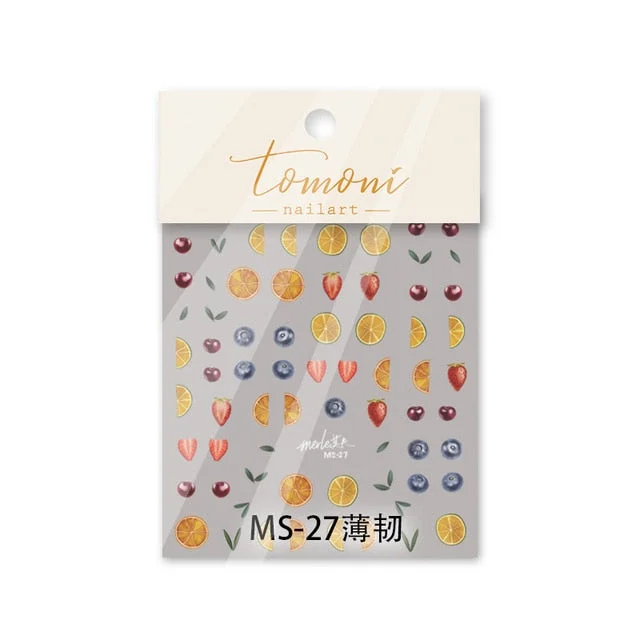 1PC Nail Sticker Back Adhesive Engraved Acrylic Summer Nail Decals  Cute 3D Biscuit Chocolate Design for Manicure DIY Decoration-Nail Inspo