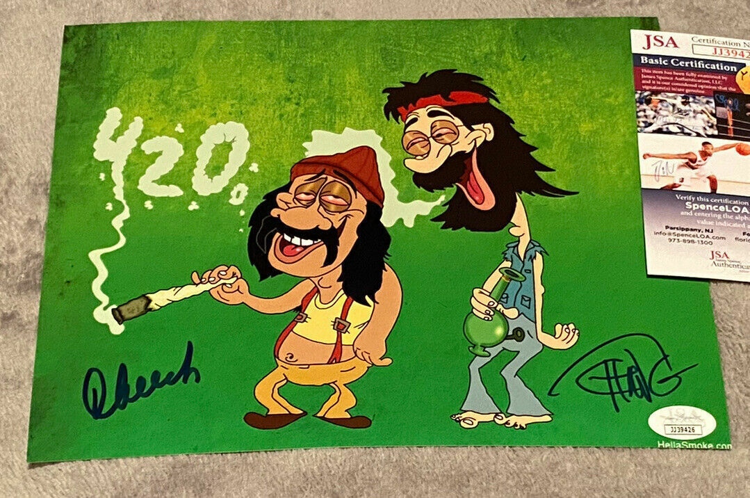 Cheech Marin & Tommy Chong signed Cheech & Chong 8x10 Photo Poster painting JSA COA (Q)