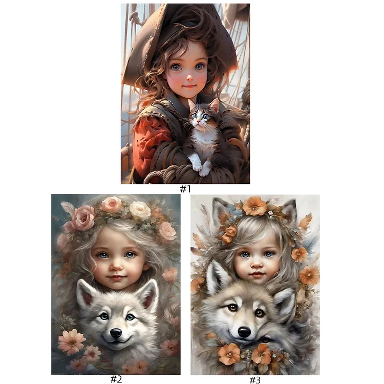 Full Square Drill Diamond Painting -Cute Pet Girl - 30*40cm