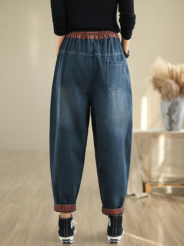 Women Half Sleeve V-neck Solid Color Dress