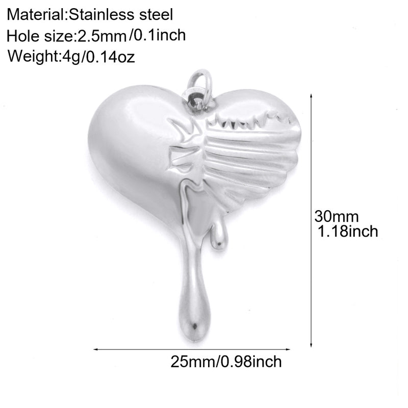 1 Piece 304 Stainless Steel Sunflower Compass Shark Pendant Jewelry Accessories