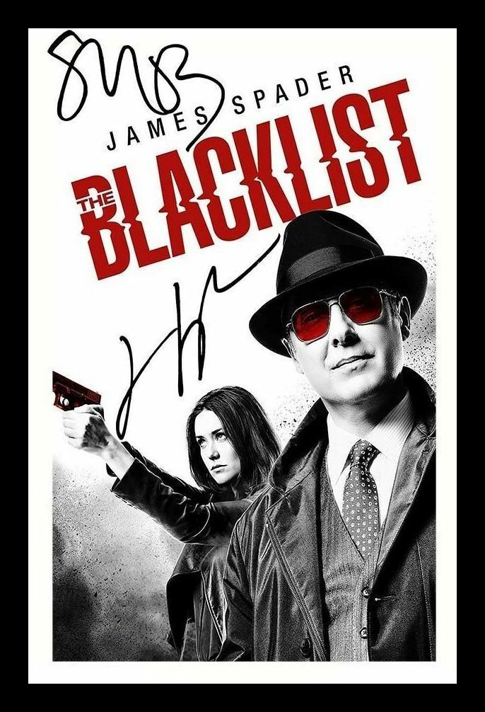 James Spader & Megan Boone - The Blacklist Signed & Framed Photo Poster painting 3