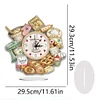 (US Local)Acrylic Special Shaped Beer 5D Diamond Painting Clock for Living Room Decor