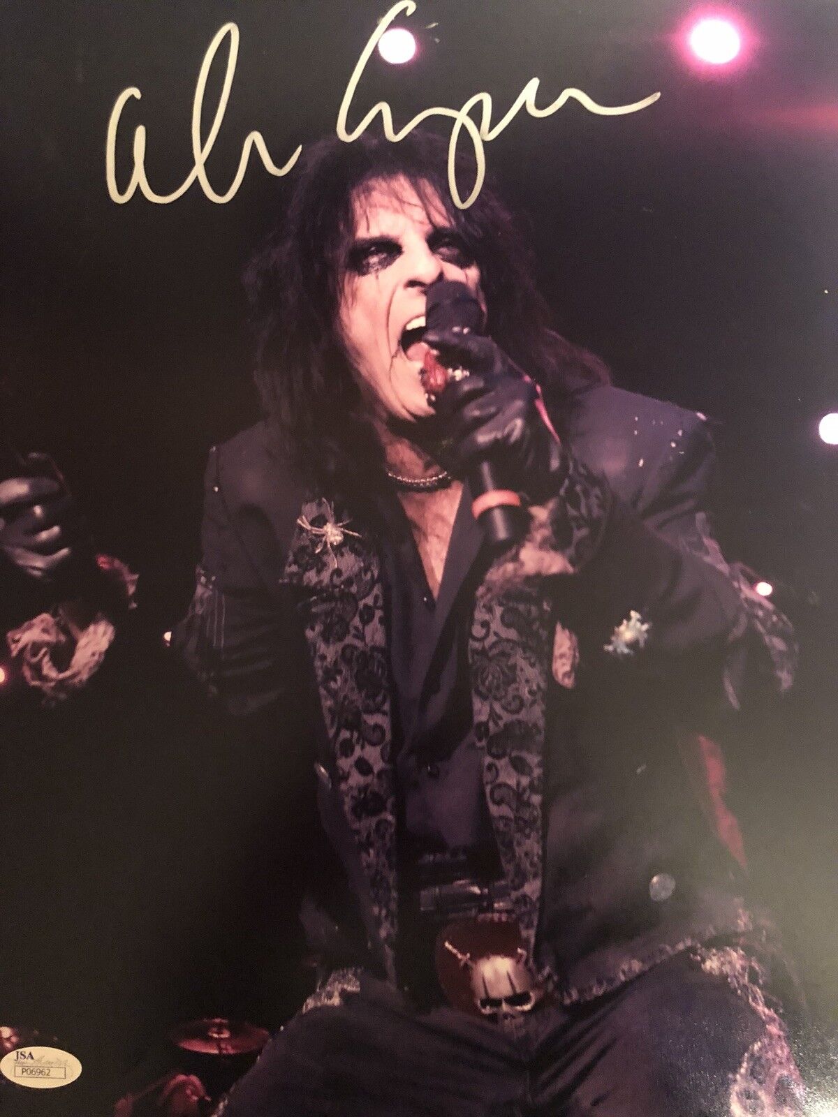 Alice Cooper signed 11x14 autographed Photo Poster painting JSA # P06962