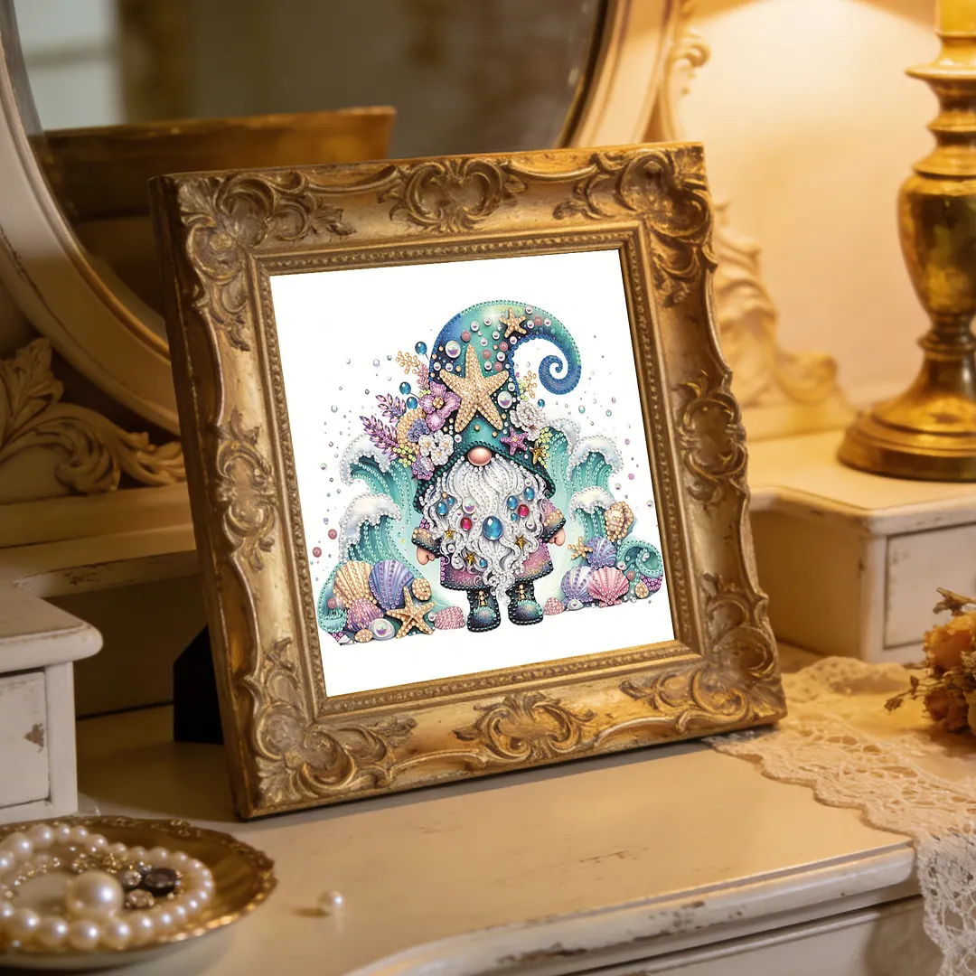 Sea Goblin Special Shaped 5D DIY Partial Drill Diamonds Dots Gem Art Kits 11.81 X11.81inch Diamond Dots Paintings Diamonds Paintings Gem Art for Adults Beginners Home Decor