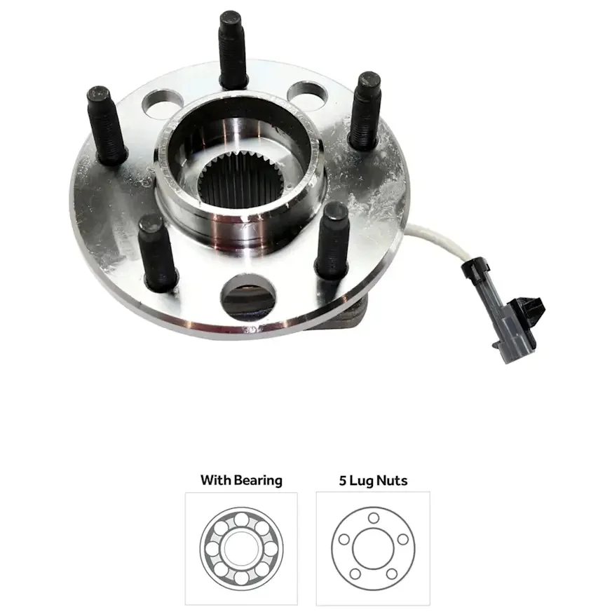 2010 Chevrolet Impala LTZ - Front, Driver or Passenger Side Wheel Hub, 5 Lugs, With Bearing, With Sensor