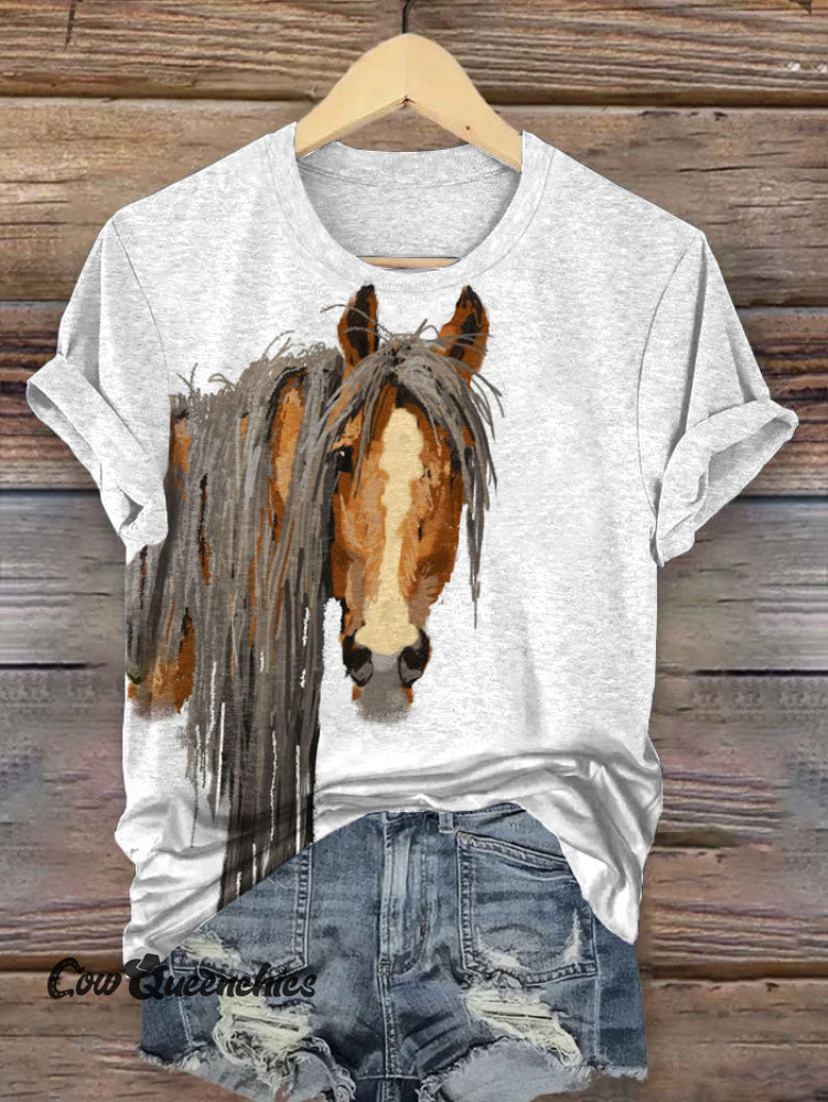 Vintage Art Print T-shirt Multicolor / S