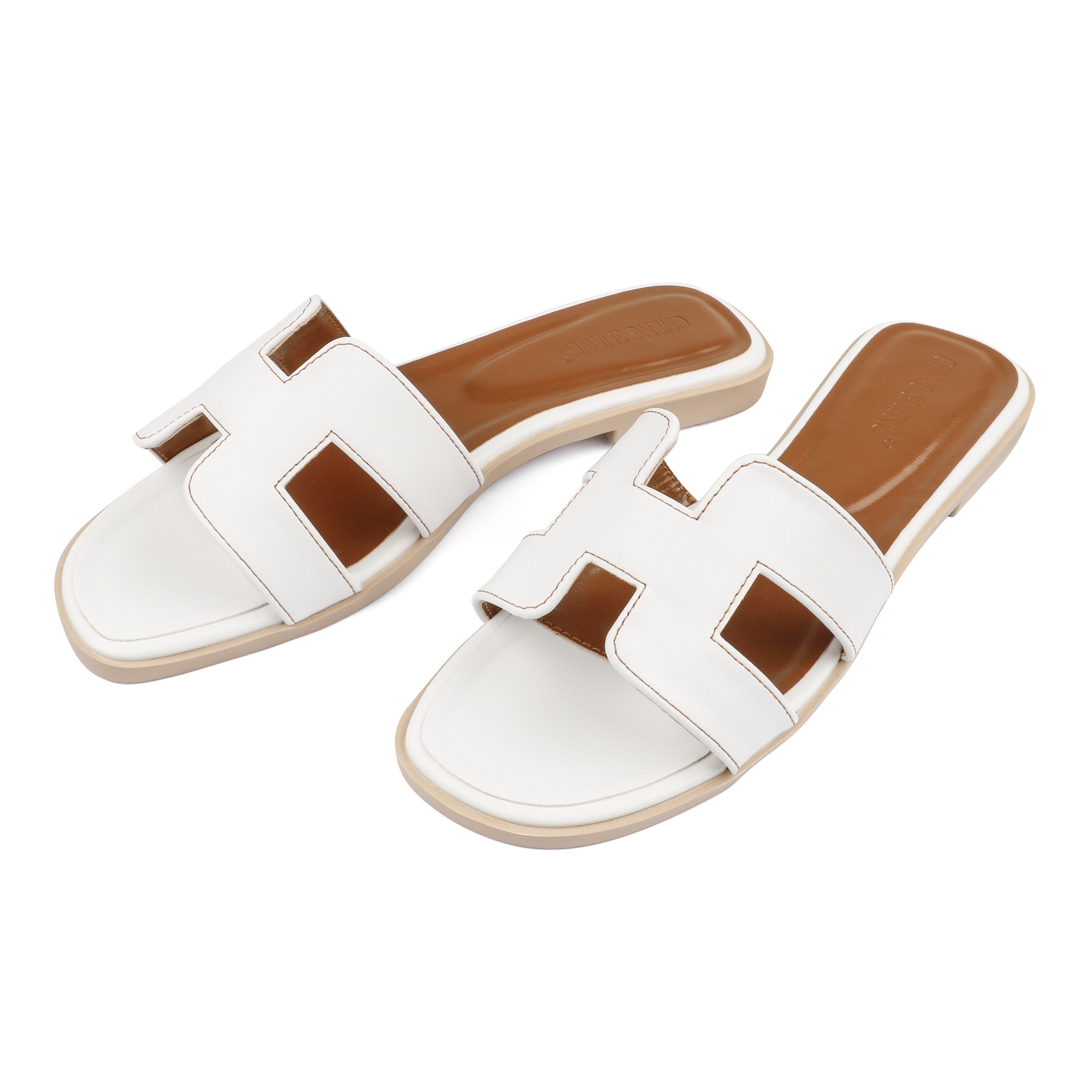 Women's Flat Sandals Classic Slippers Summer Outdoor Slide Sandals H-Band Shoes-MERUMOTE