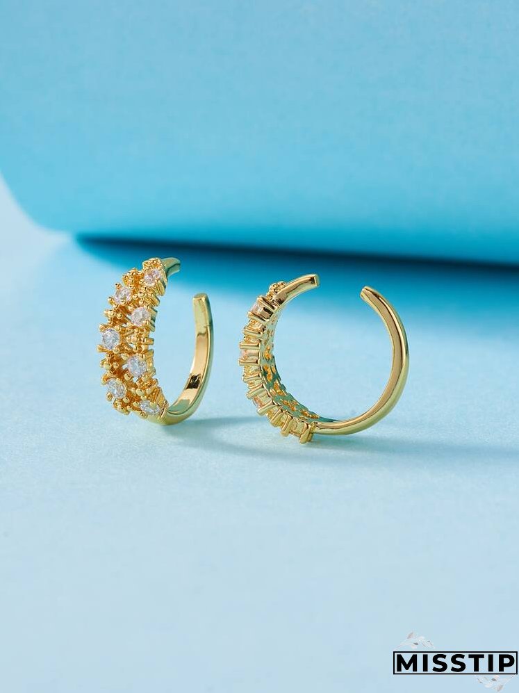 Rhinestone Decor Ear Cuff