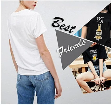 Beer and Glass Sisters O Neck T-shirt