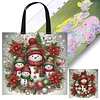 Christmas Snowman-11CT DIY Stamped Cross Stitch Shopping Bag 40*40cm tapestrymarket