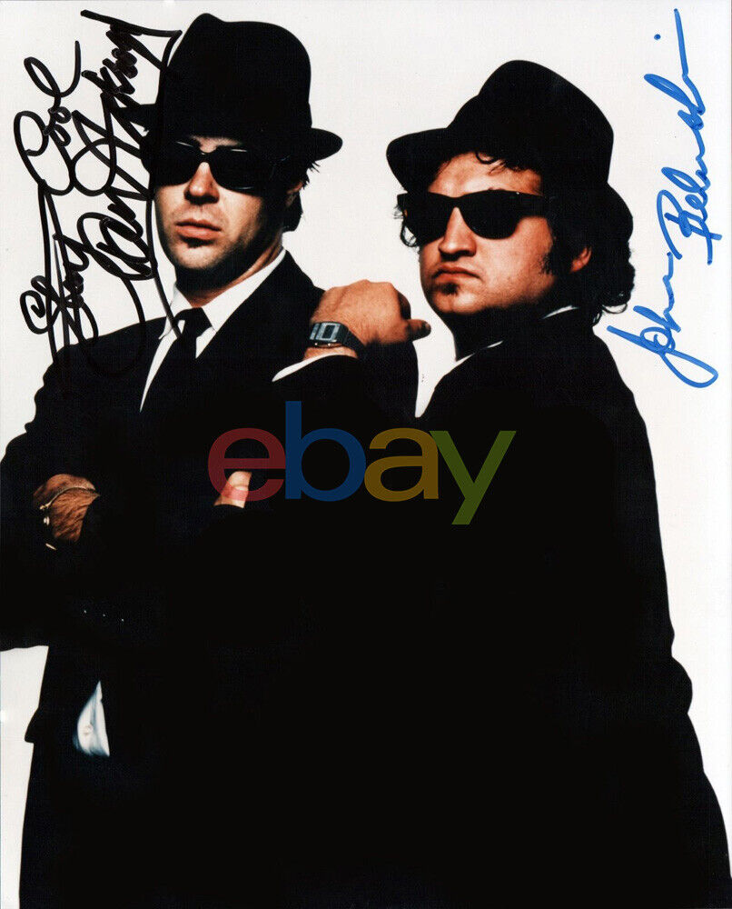 Blues Brothers Cast John Belushi & Dan Aykroyd Signed 8x10 reprint Photo Poster painting