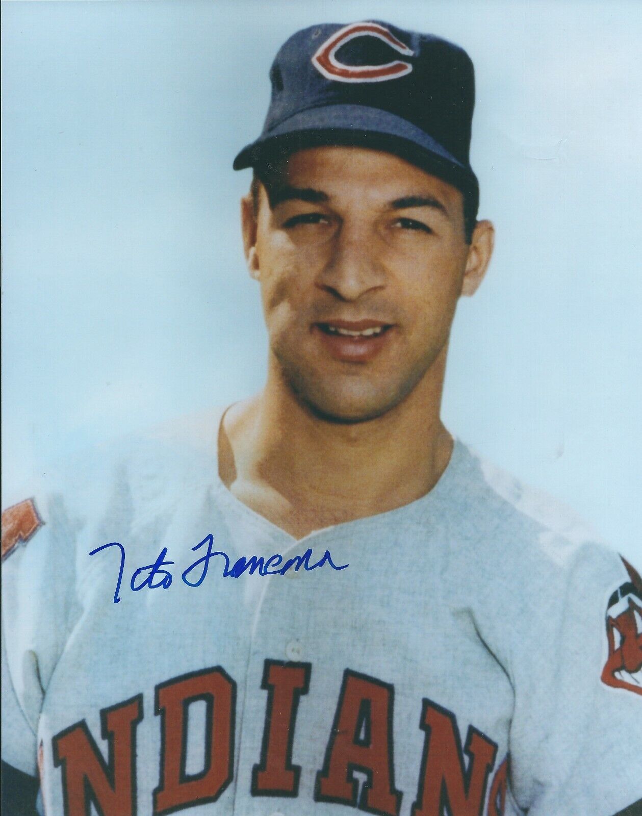 Autographed Tito Francona 8x10 Cleveland Indians Photo Poster painting w/COA