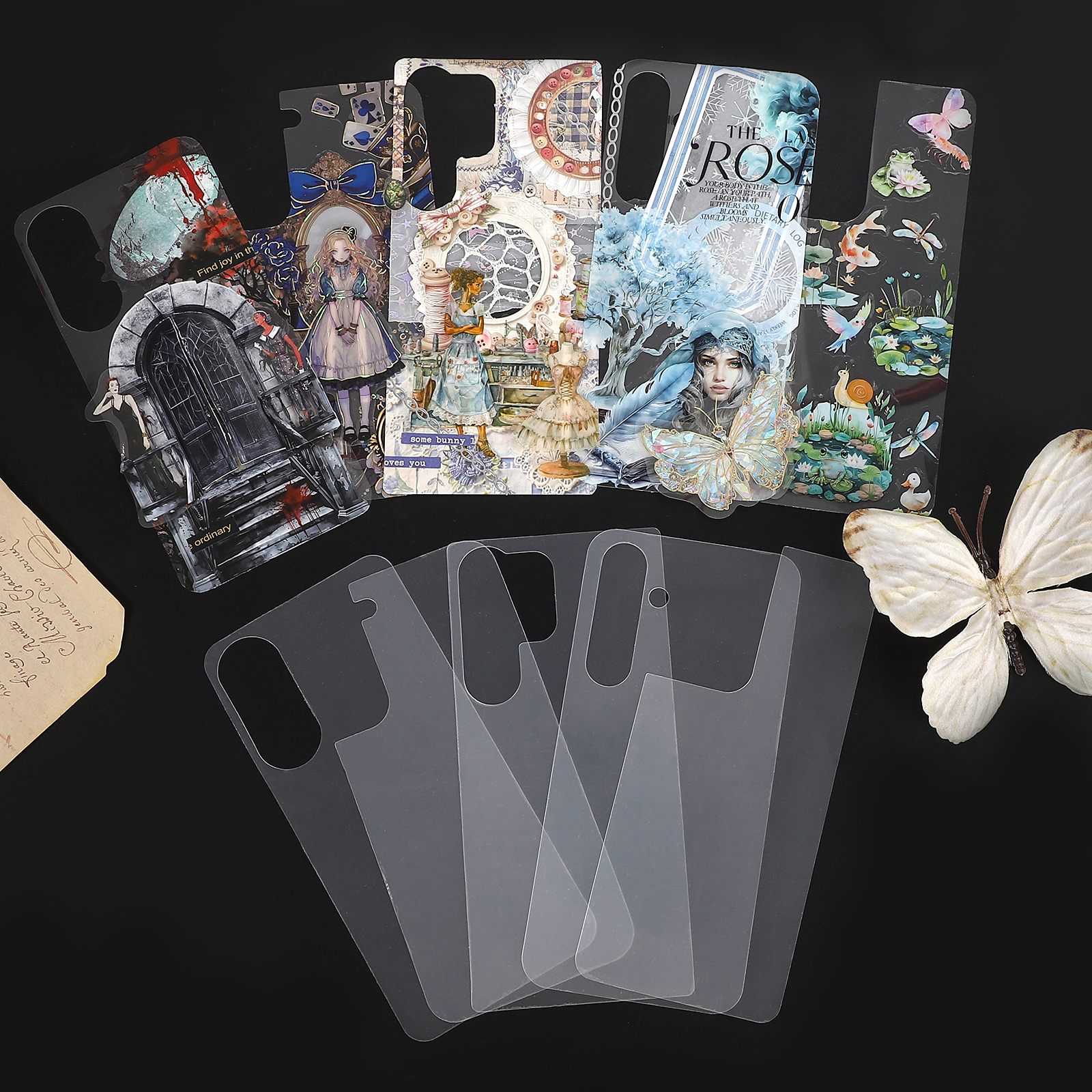 삼성 폰 케이스 백 카드 - 10개/세트 투명