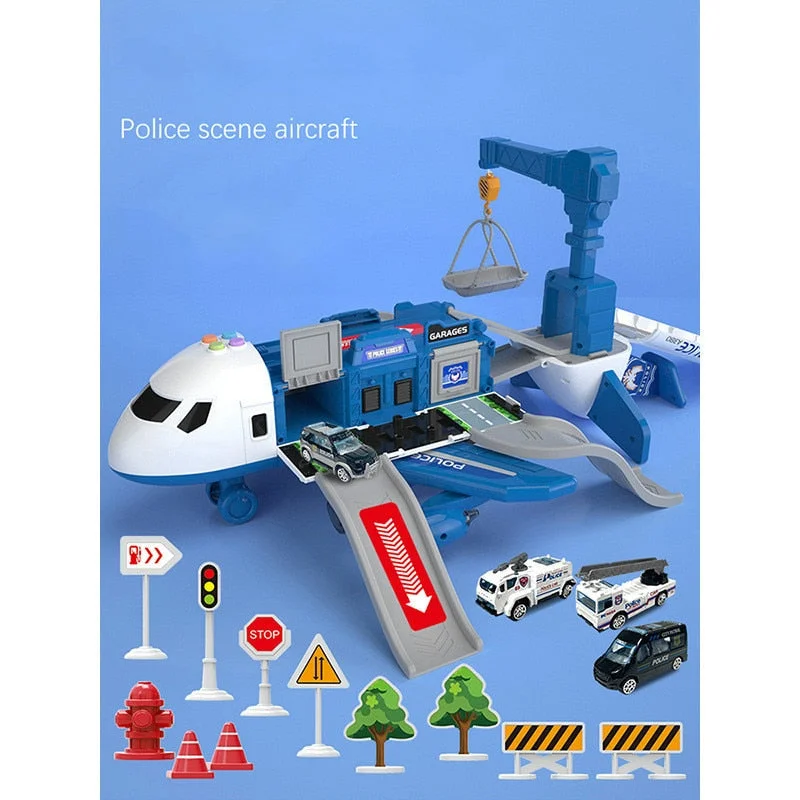 Extra Large Airplane Vehicle Play Sets | Police, Construction or Fireman Toys