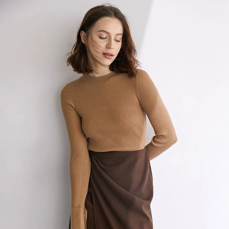 Jareth Peru Premium Wool Ribbed Sweater QueenFunky