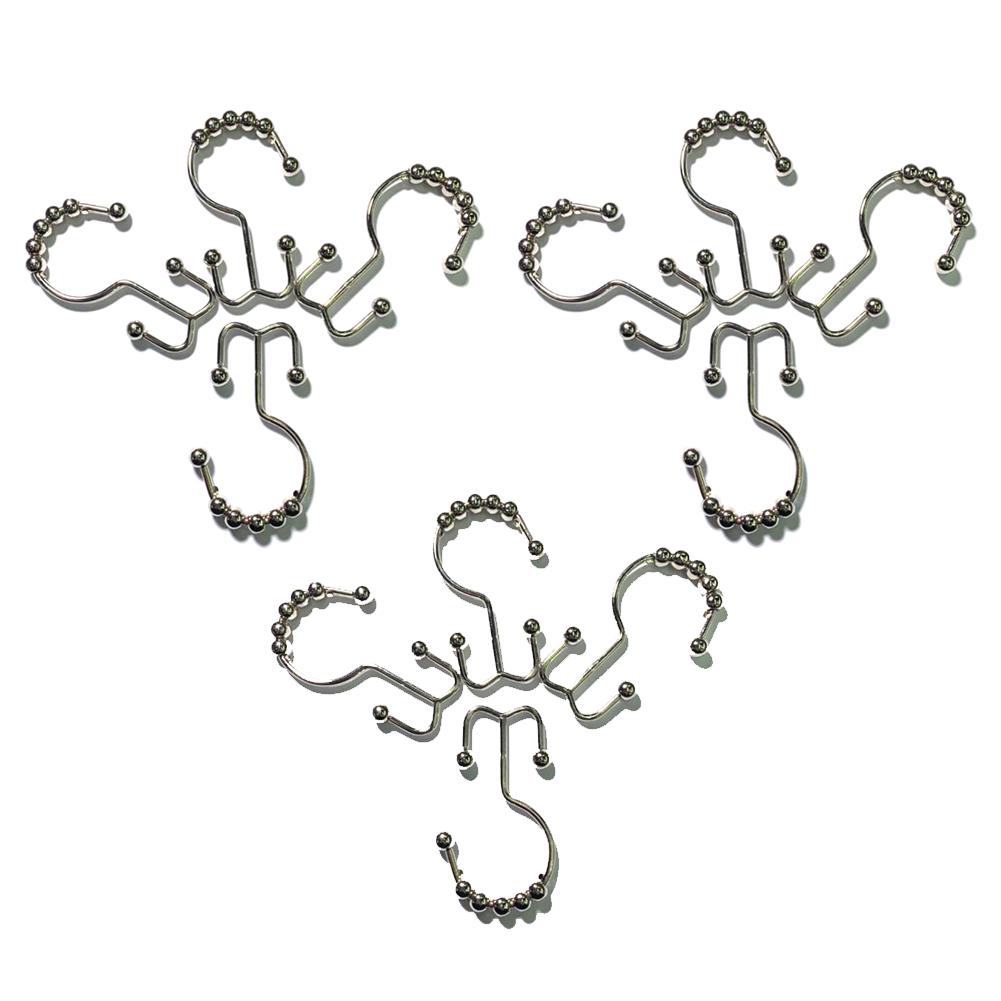 

12pcs Rustproof Metal Double Glide Shower Hook, 501 Original