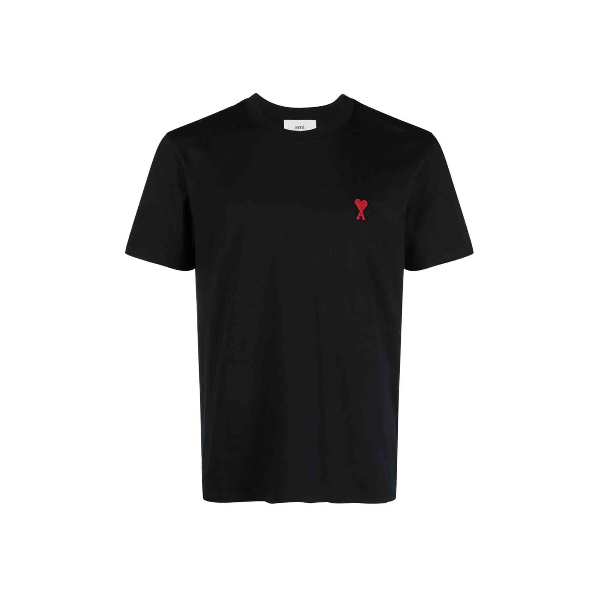 Ami Paris De Coeur Slim Fit T Shirt in Black