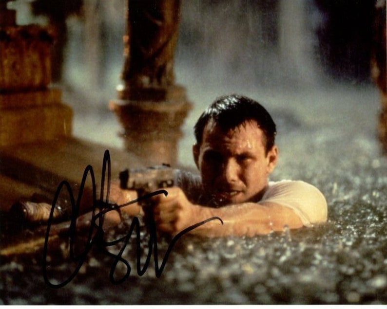 Christian slater signed autographed hard rain tom 8x10 Photo Poster painting