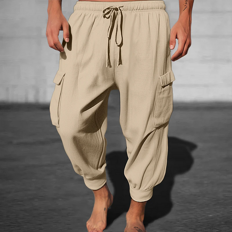 Men's Cargo Pants Joggers Trousers Cropped Pants 