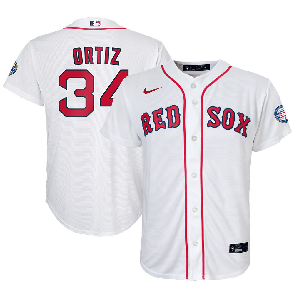 Youth Boston Red Sox David Ortiz Hall of Fame Player Jersey - White mysite