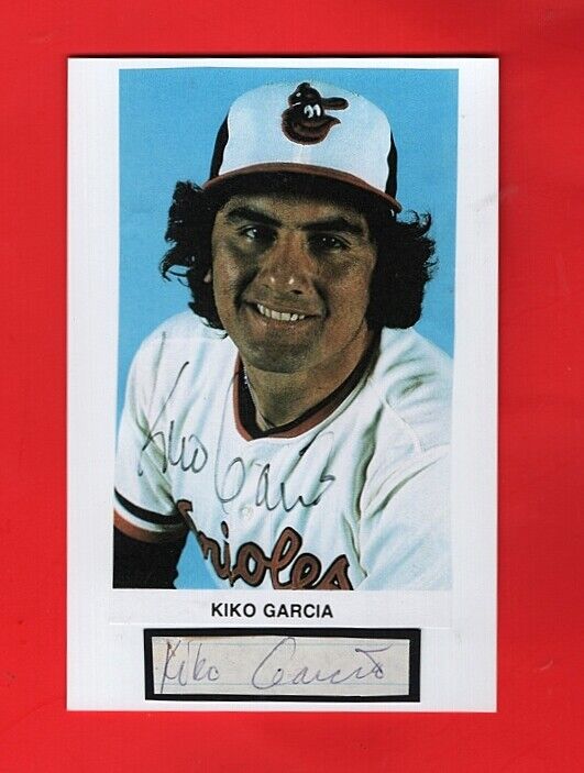 KIKO GARCIA-ORIOLES AUTOGRAPHED CUT WITH 4X6 COLOR Photo Poster painting