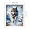 Wolf-11CT Stamped Cross Stitch 40*50cm/15.75*19.69in