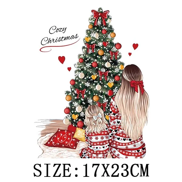 Mom&Baby Thermal Sticker On T-shirt DIY Washable Iron On Transfer For Clothing Loveful Design On Parent-children Clothes Patches