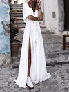 Solid Color Split-Side Falbala Half Sleeve Bohemia Maxi Dress