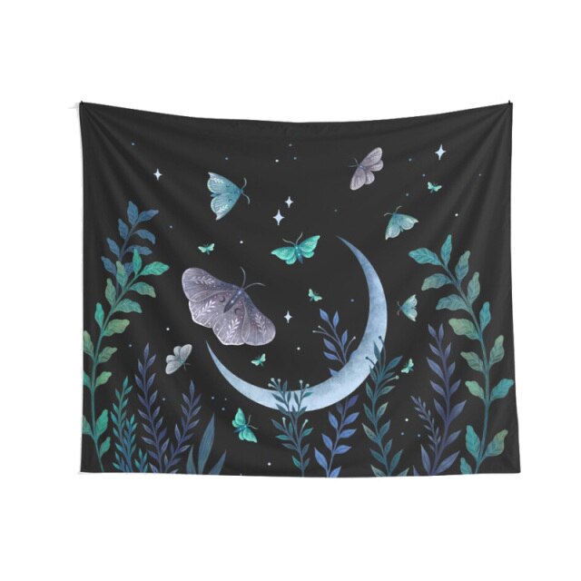 

Wall Tapestry - Moon Flowers Plants-150*130cm, 501 Original