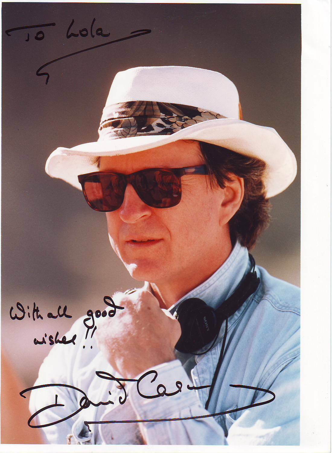 David Carson (20x25 cm) Original Autographed Photo Poster painting