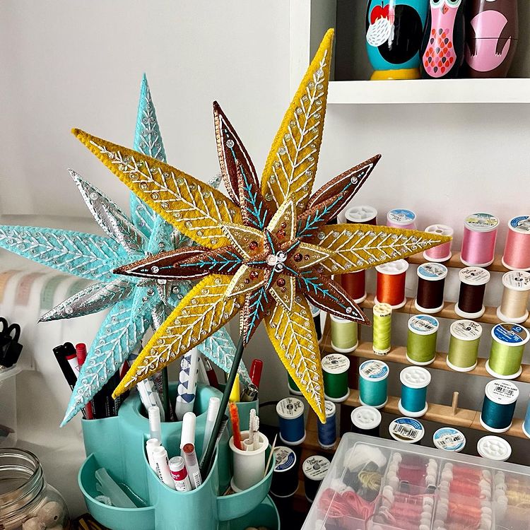 Christmas Tree Topper Star Templates-With Instructions