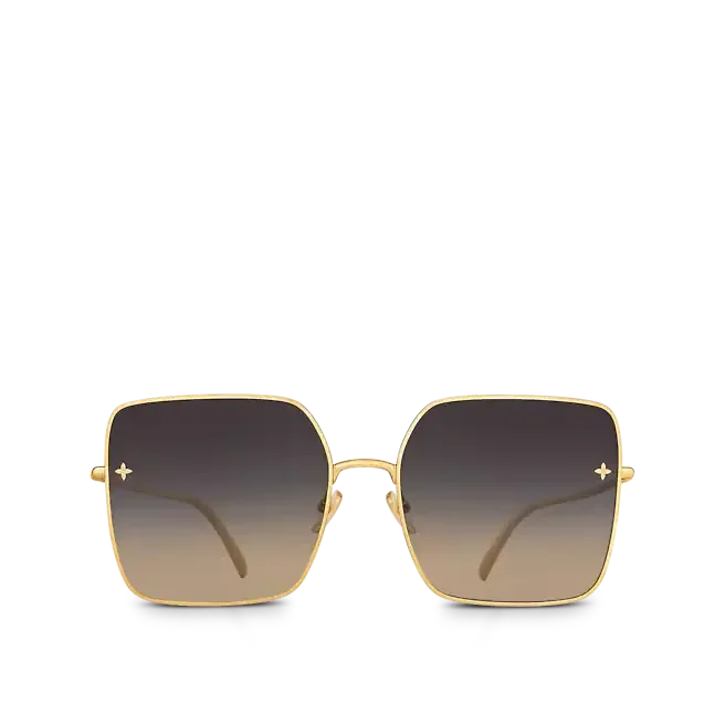 Louis Vuitton Sunglasses (Men's Pre-owned Black & Gold Aviator Sun Glasses,  LV France)