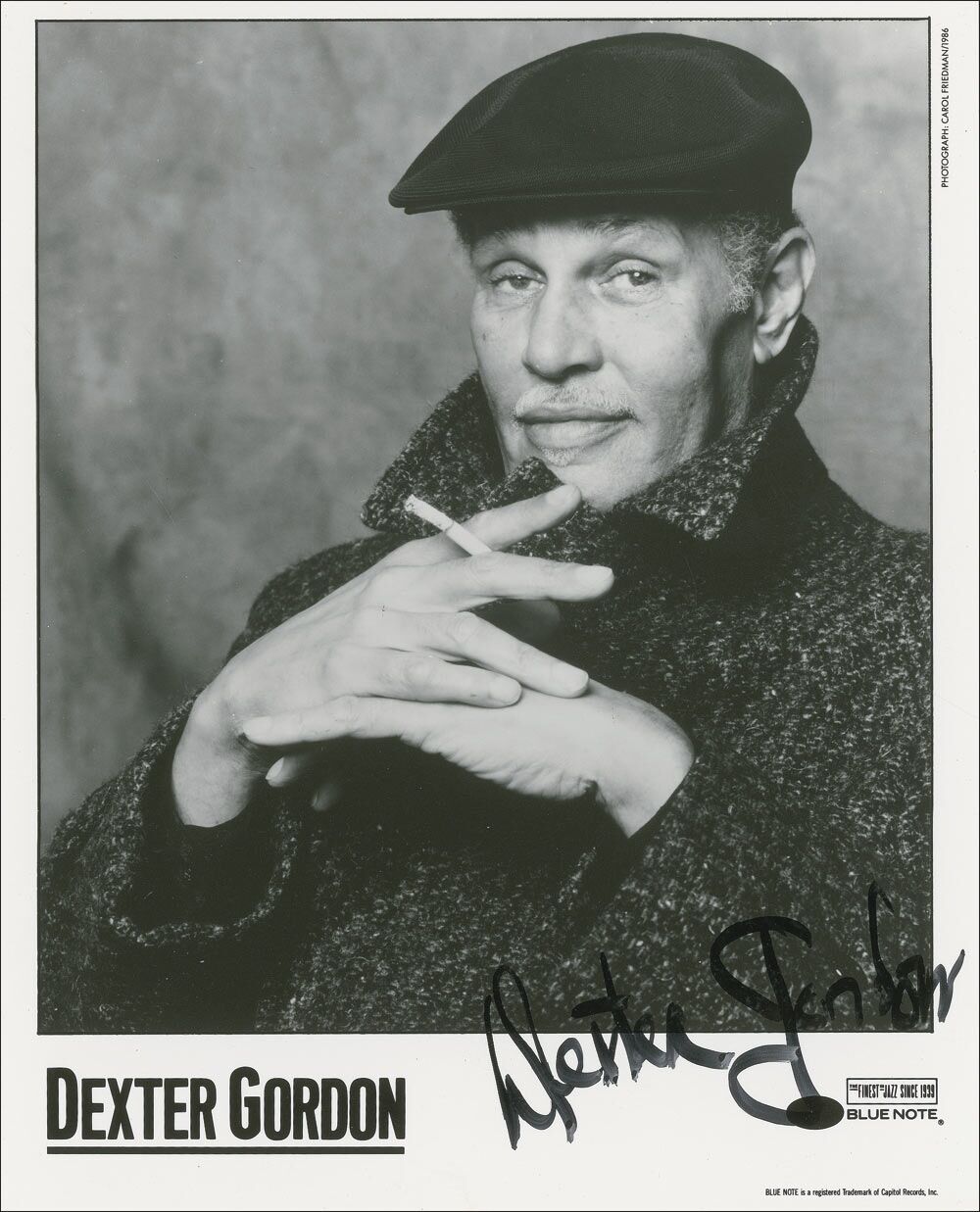 DEXTER GORDON Signed Photo Poster paintinggraph - Jazz Musician / Tenor Saxophonist - Preprint