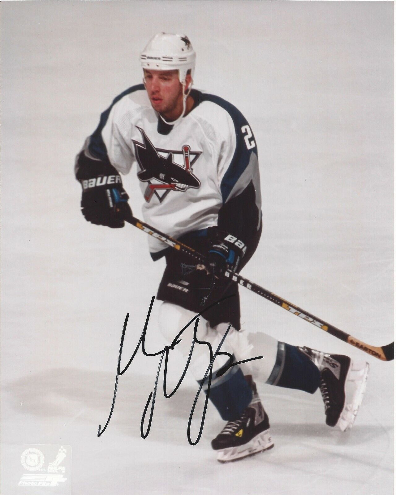 Mike Rathje Autographed 8x10 San Jose SharksB163