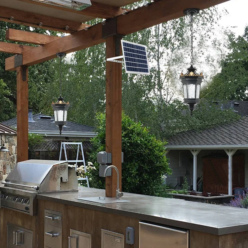 Court Style Outdoor Waterproof Garden Pendant Light