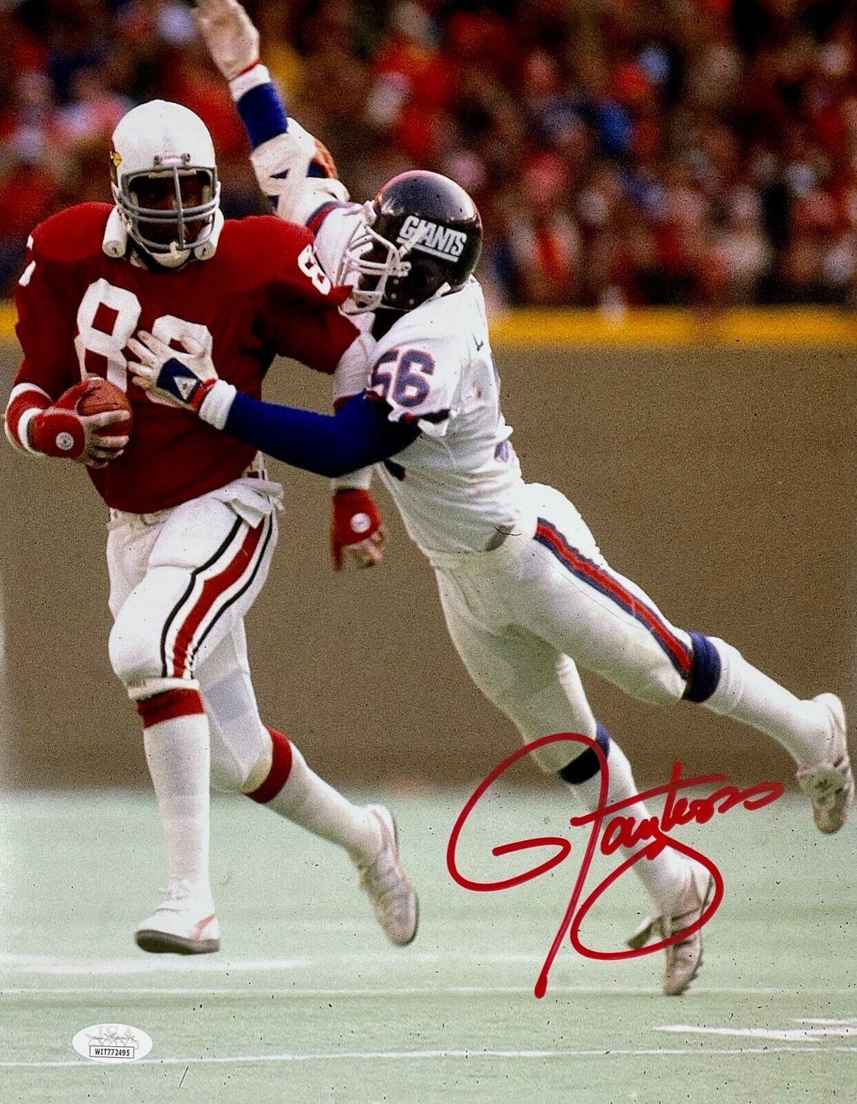 LAWRENCE TAYLOR Autograph Hand SIGNED 11x14 New York GIANTS Photo Poster painting JSA WITNESSED