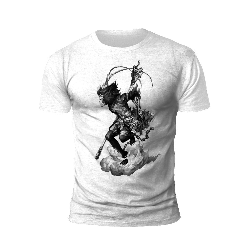 Monkey King's Battle Cry: Mythical Warrior T-Shirt