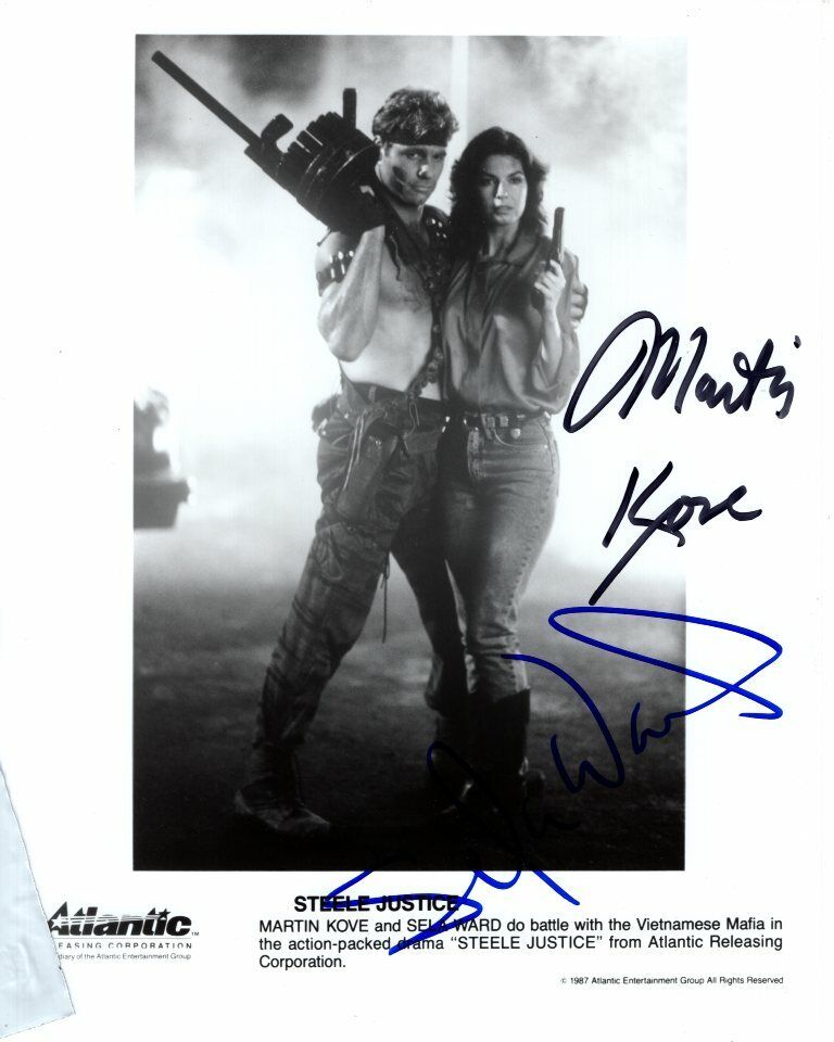 MARTIN KOVE and SELA WARD signed autographed STEELE JUSTICE original press Photo Poster painting