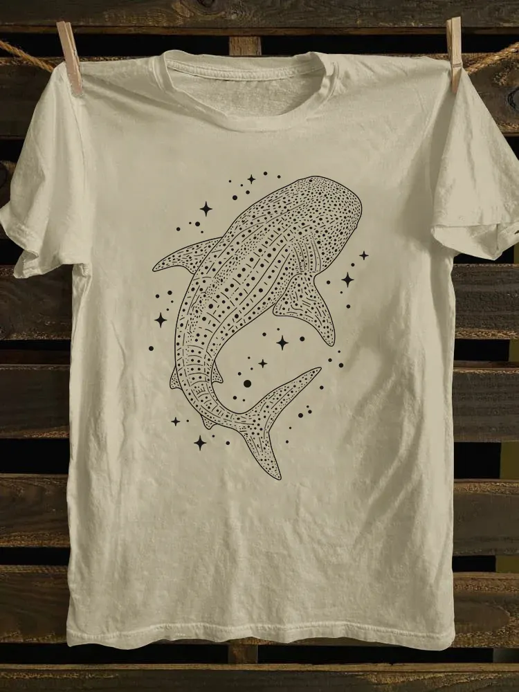 Whale Shark Starry Night Ocean T-shirt