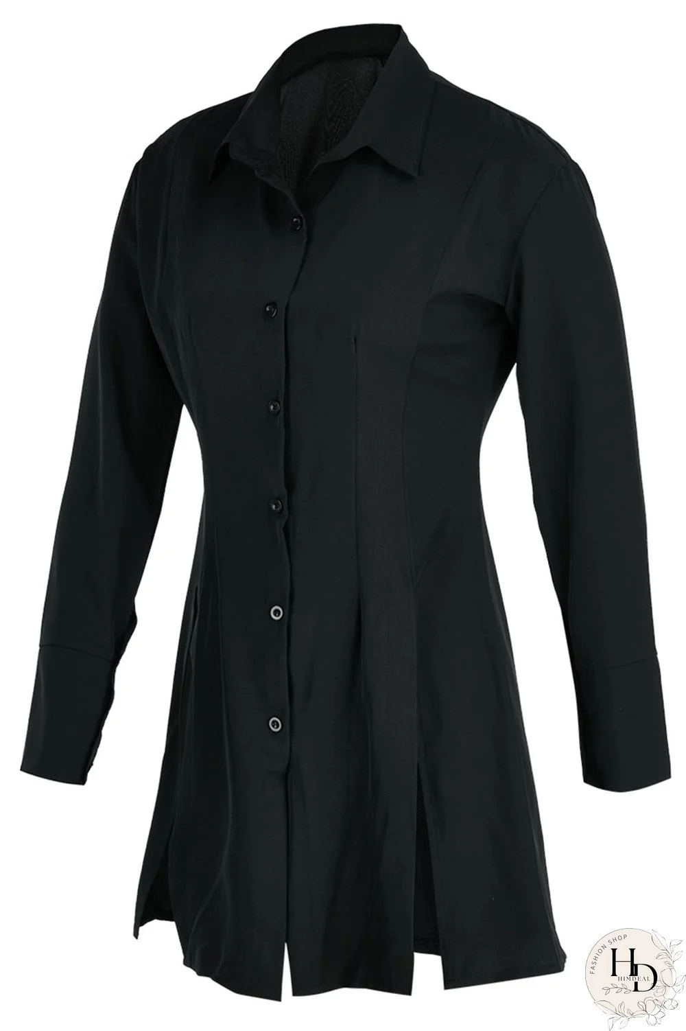 White Sexy Solid Patchwork Buckle Slit Turndown Collar Tops