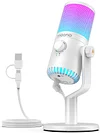 USB Gaming Microphone for PC, Programmable Condenser Microphone with RGB Light, Mute, Gain, Monitoring, Volume Control for Streaming, Podcasting, Twitch, YouTube, Discord, Computer, Mac, PS5, DM30