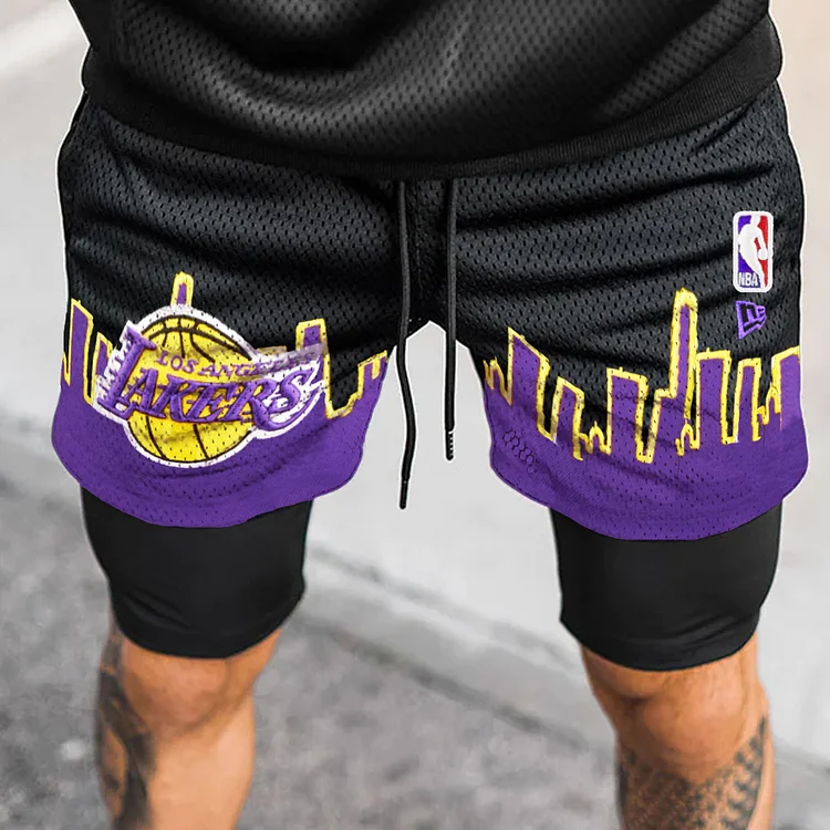 NBAMen's Lakers US  Mesh Performance Shorts b788