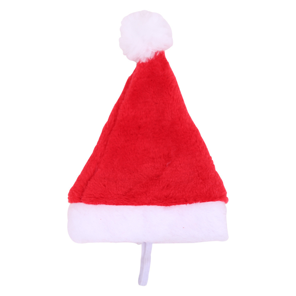 Plush Christmas Pet Hat - Red Cap for Dogs and Cats