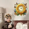 DIY Sunflower Diamond Painting Ornament with Clock Function for Decor