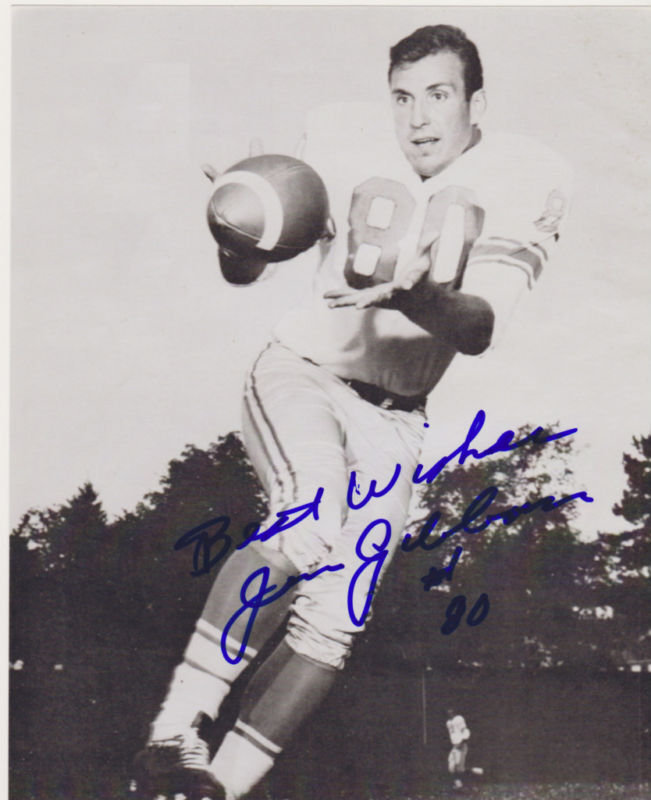 Jim Gibbons signed 8x10 Detroit Lions B&W Photo Poster painting (DEC)