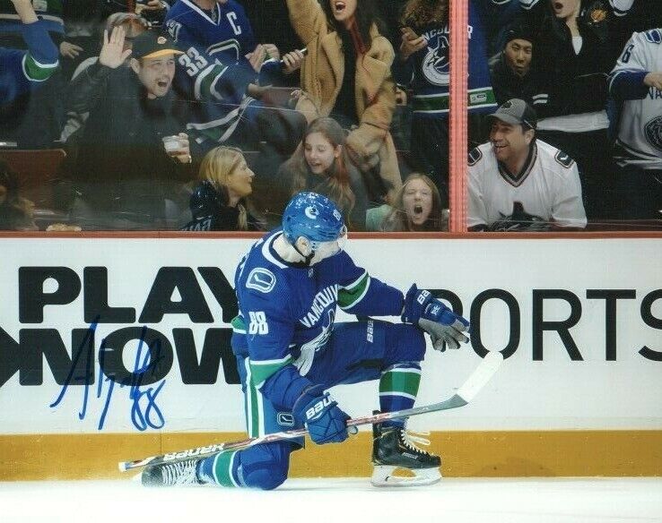 Vancouver Canucks Adam Gaudette Autographed Signed 8x10 NHL Photo Poster painting COA #4