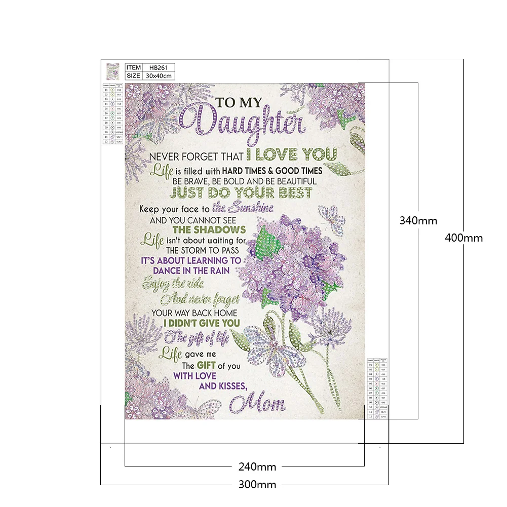 Diamond Painting - Partial Special Shaped Drill - Letters(30*40cm)